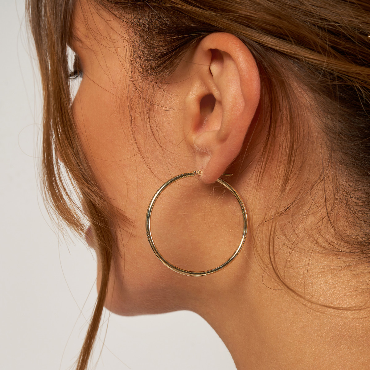 Rolland's Designs 14K Gold Round Tube Hoops