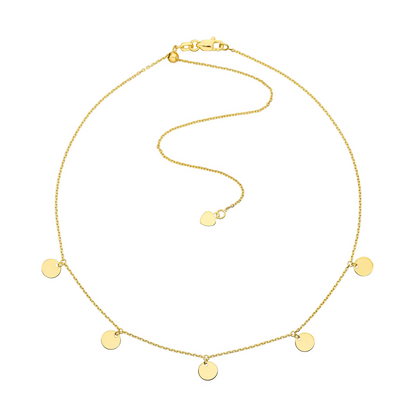 Rolland's Designs 14K Gold Mini Disc Chocker Necklace