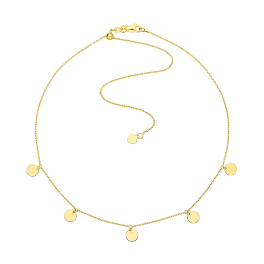 Rolland's Designs 14K Gold Mini Disc Chocker Necklace