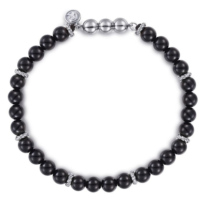 Gabriel Sterling Silver & Black Onyx Beaded Bracelet