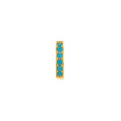 Rolland's Designs 14K Gold Turquoise Huggies
