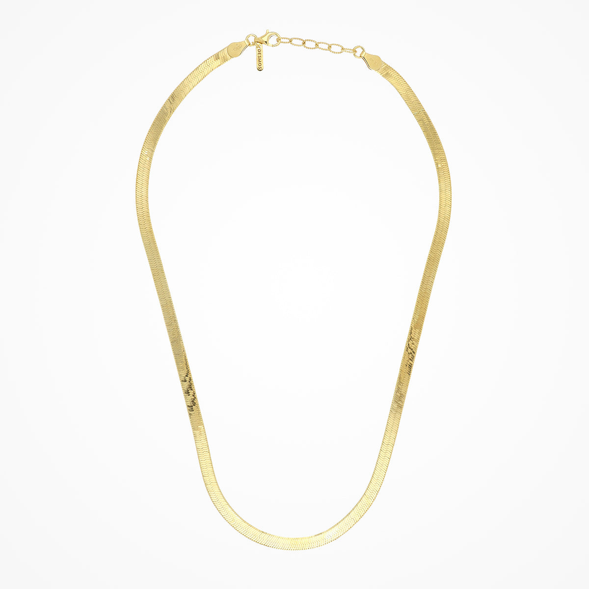 Desmos Yellow Gold Herringbone Necklace
