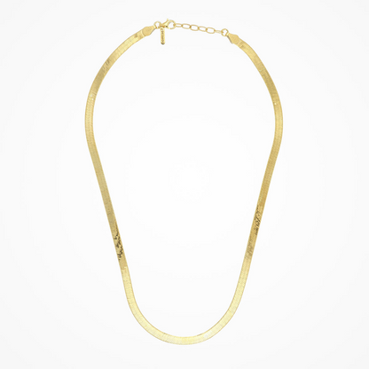 Desmos Yellow Gold Herringbone Necklace