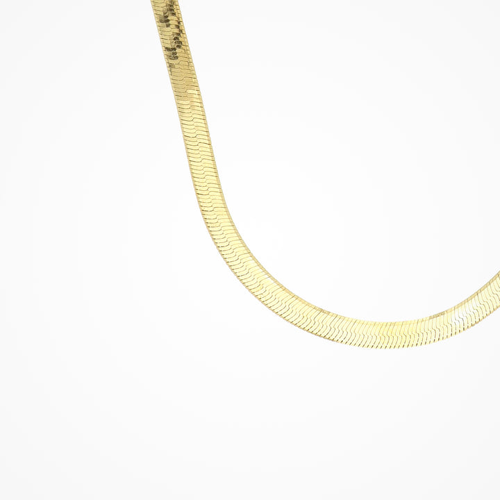 Desmos Yellow Gold Herringbone Necklace