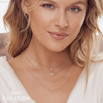 Shy Creation Interlocking Diamond Circle Necklace