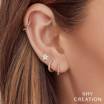 Shy 14Ky Mini Diamond Earrings