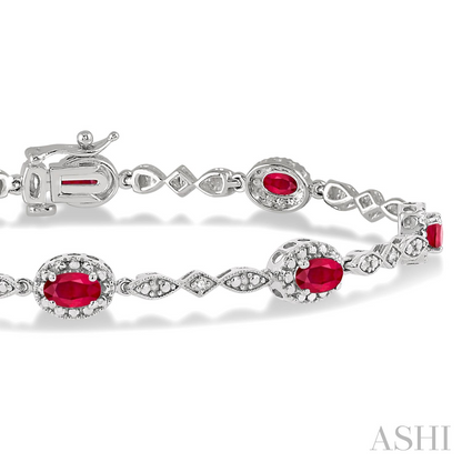 Ruby Station And Diamond Bracelet