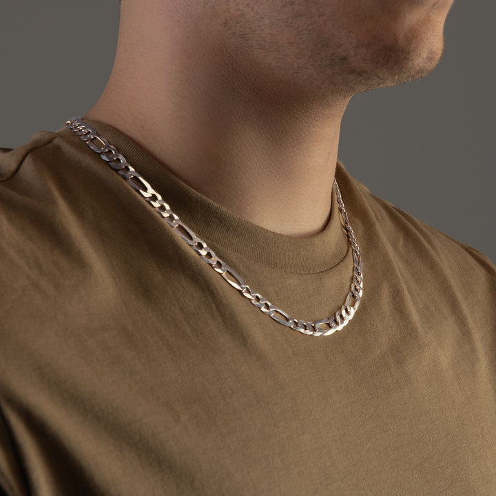 Desmos Sterling Silver Figaro Necklace