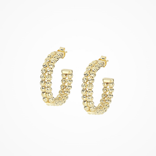 Desmos 18K Yellow Gold Plated Hoop Earrings