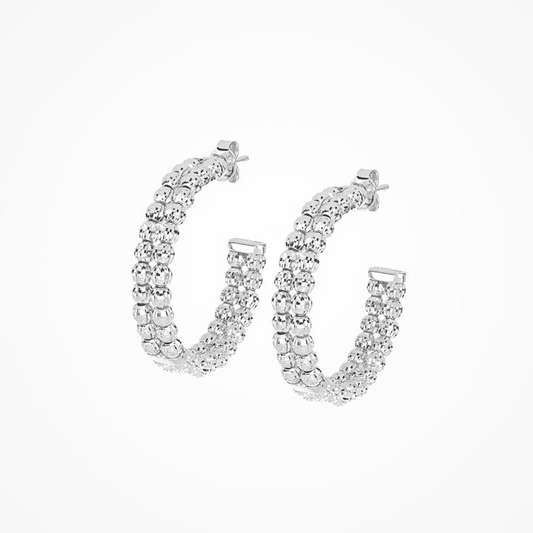 Desmos Sterling Silver Hoop Earrings
