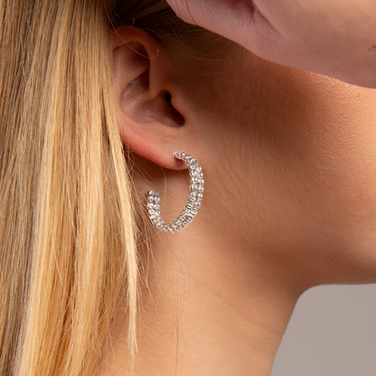 Desmos Sterling Silver Hoop Earrings