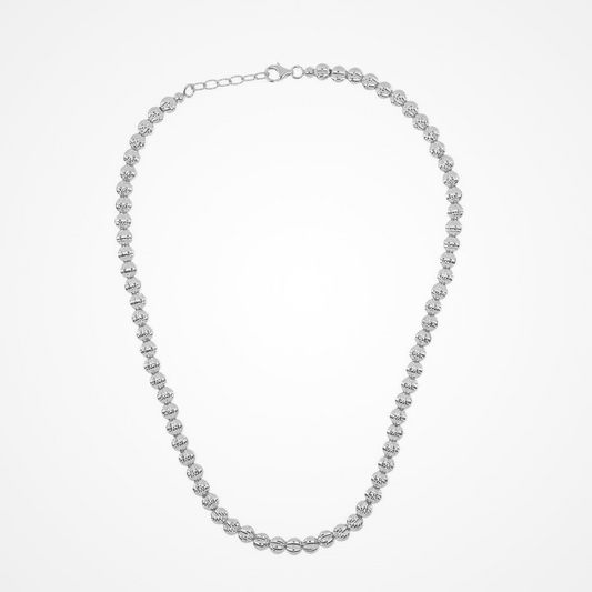 Desmos Sterling Silver Diamond Necklace