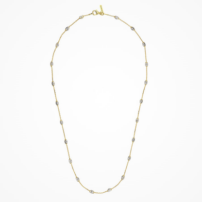 Desmos 18K Yellow Gold Plated Diamond Necklace