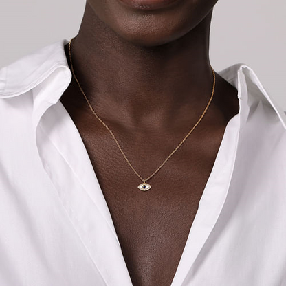 Gabriel Diamond And Sapphire Evil-Eye Pendant Necklace