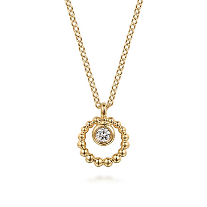 Gabriel Bujukan and White Sapphire Pendant Necklace