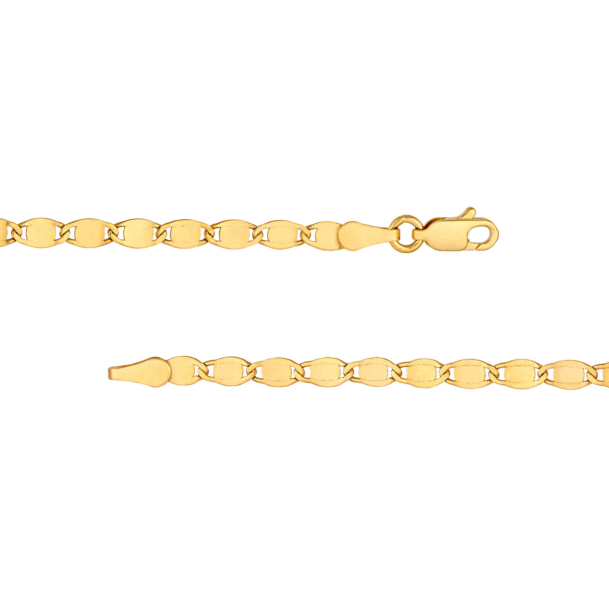 Gold 18" Diamond Cut Valentino Link Chain