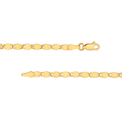 Gold 18" Diamond Cut Valentino Link Chain