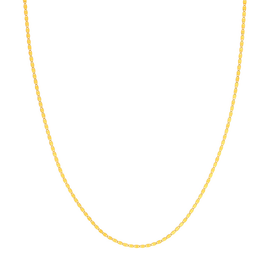 Gold 16" Diamond Cut Valentino Chain