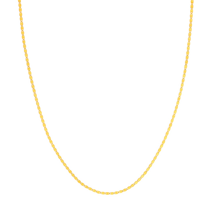 Gold 16" Diamond Cut Valentino Chain