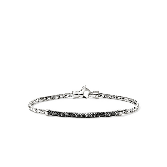 John Hardy Silver Bracelet with Black Sapphire