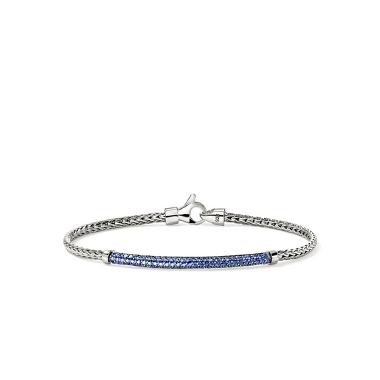 John Hardy Silver Bracelet with Blue Sapphires