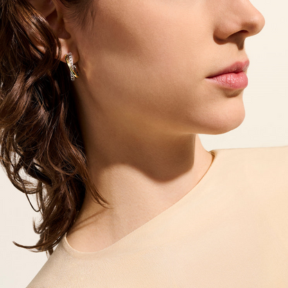 John Hardy Essentials Gold & Silver Crossover Earrings
