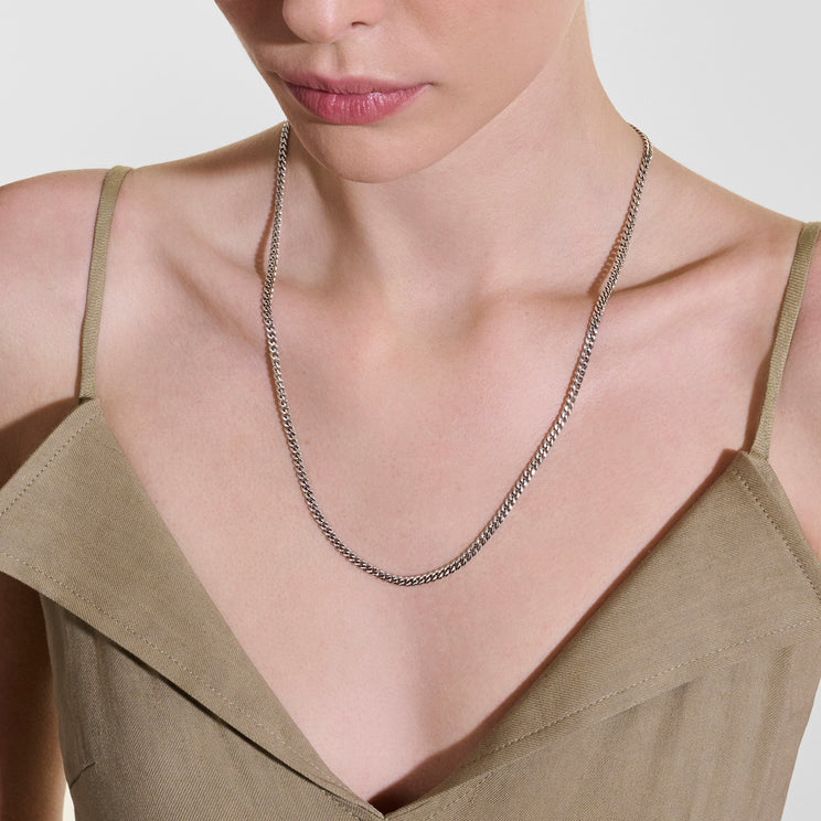 John Hardy 22" 3.9Mm Silver Curb Link Necklace