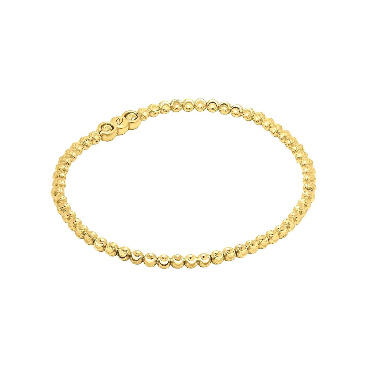 Desmos Sterling Silver Yellow Plated Beaded Bracelet