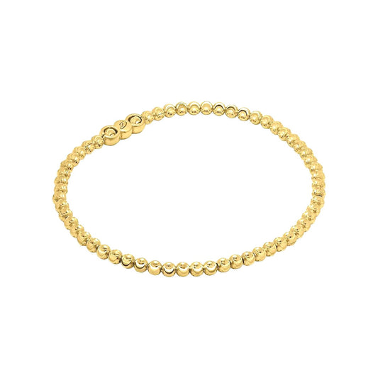 Desmos Sterling Silver Yellow Plated Beaded Bracelet