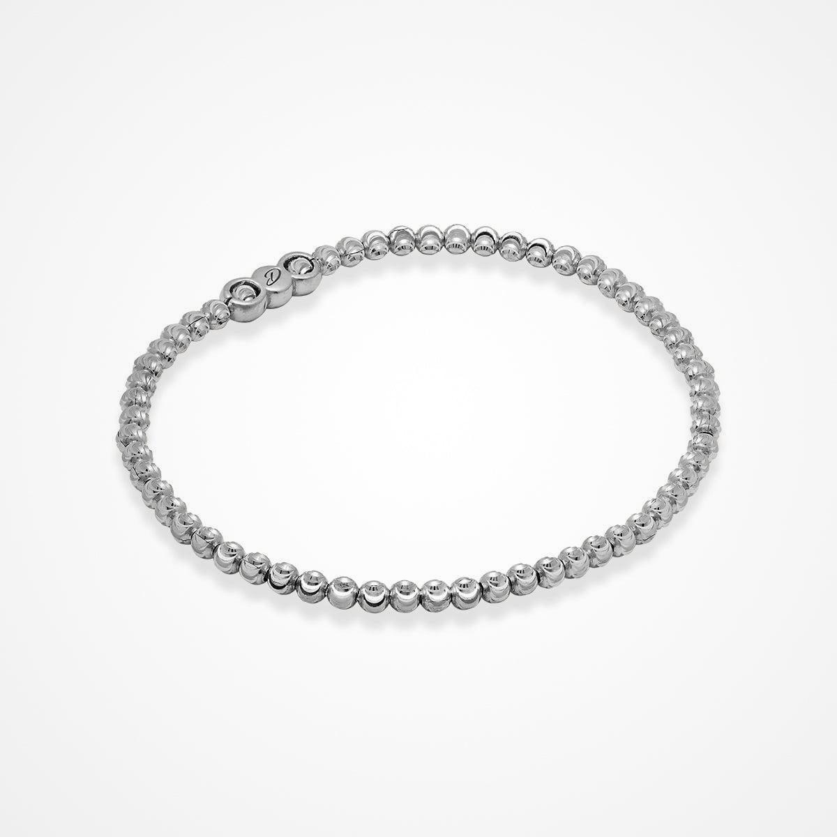 Desmos Sterling Silver  Moon Bead Bracelet