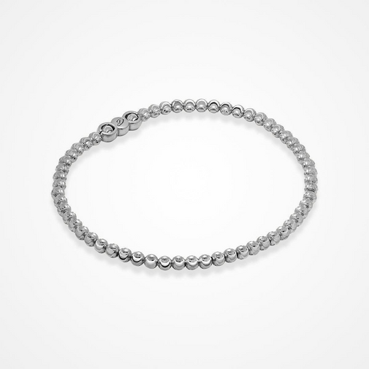 Desmos Sterling Silver  Moon Bead Bracelet