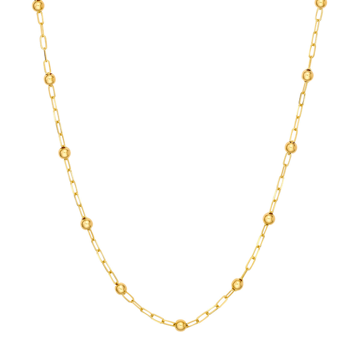 Rolland's Designs 14K Beaded Paperclip Chain