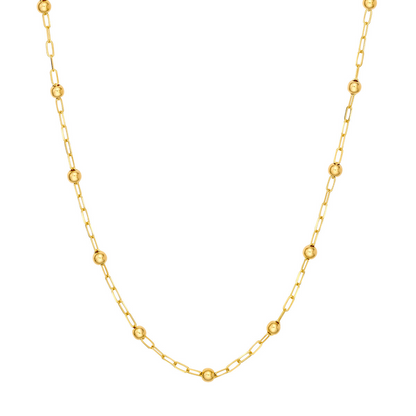 Rolland's Designs 14K Beaded Paperclip Chain