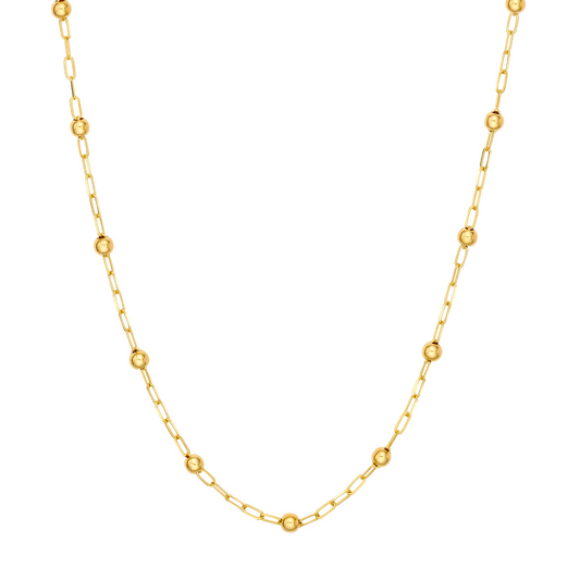 Rolland's Designs 14K Beaded Paperclip Chain