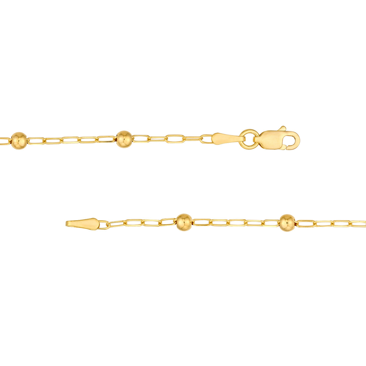 Rolland's Designs 14K Beaded Paperclip Chain