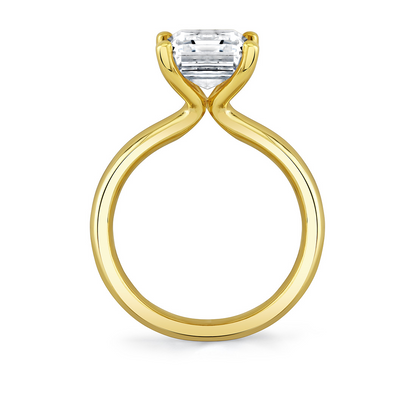 Sylvie 14K Yellow Gold Emerald Solitaire Semi Mount