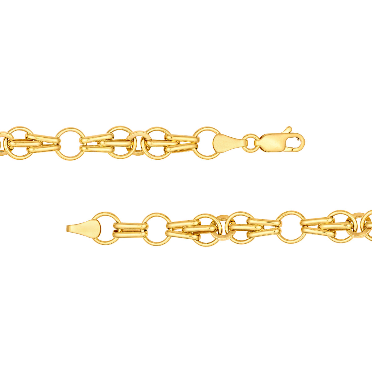 Rolland's Design 14K Yellow Gold 7.5Mm Fantasy Link Bracelet