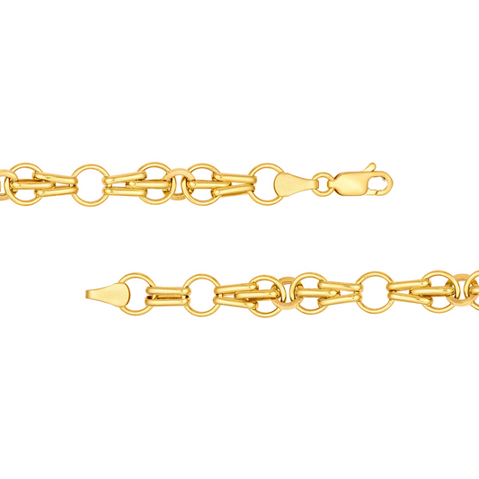 Rolland's Design 14K Yellow Gold 7.5Mm Fantasy Link Bracelet