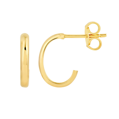 Rolland's Design Gold Medium J Hoop Earrings