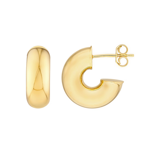 Rolland's Design Gold Wide Open Hoop Earrings