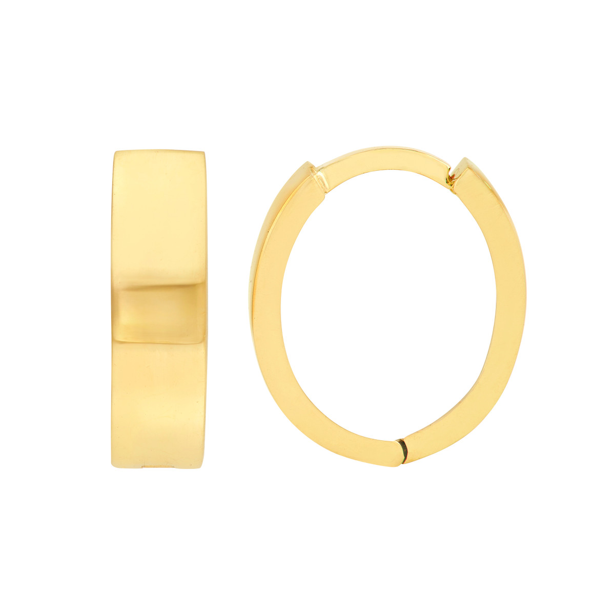 Rolland's Design Gold  Oval Hoop Earrings