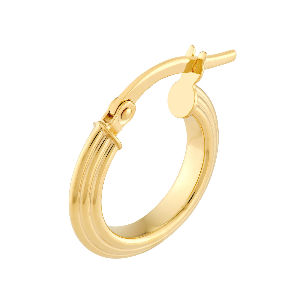 Rolland's Design Gold Triangle Tube Hoop Earrings