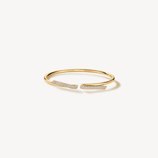 Hearts On Fire 18K Yellow Gold Inside Out Diamond Flexi Bangle