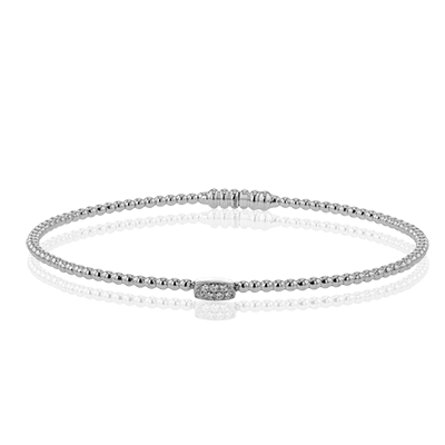 Simon G. 18Kyw Diamond Bangle Bracelet with Magnetic Clasp