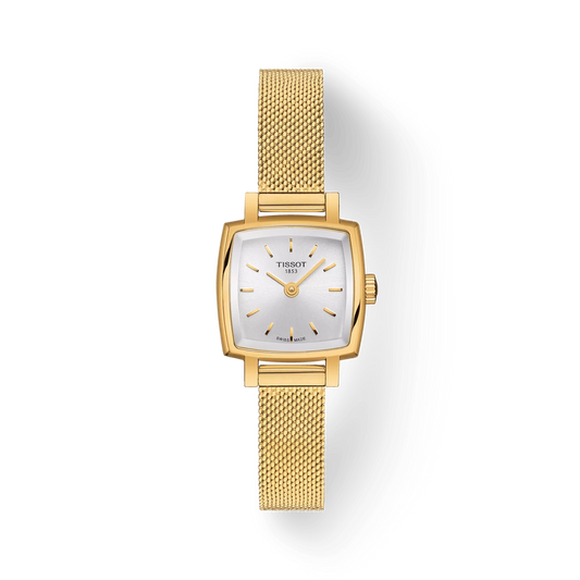 Tissot Lovely Square with Yellow Gold Pvd Coating