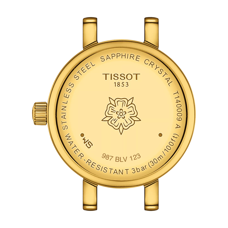 Tissot Lovely Round Stainless Steel Diamond And Yellow Gold Coated Watch