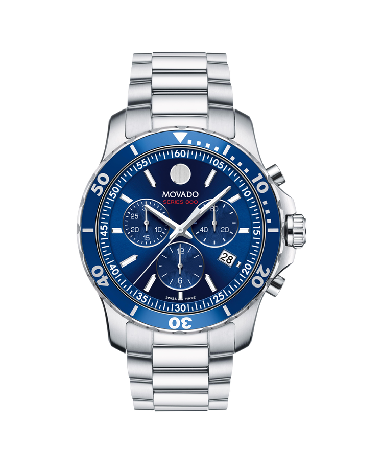 Movado 42Mmm Series 800 Chronograph Blue