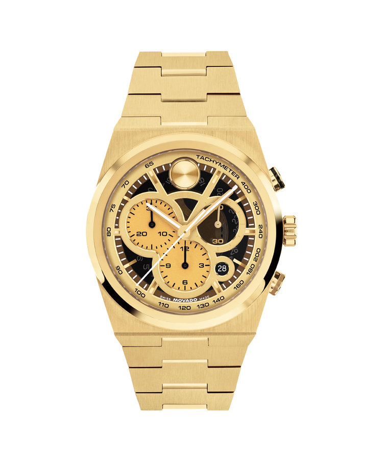Movado Bold Yellow-Gold 40mm Chronograph