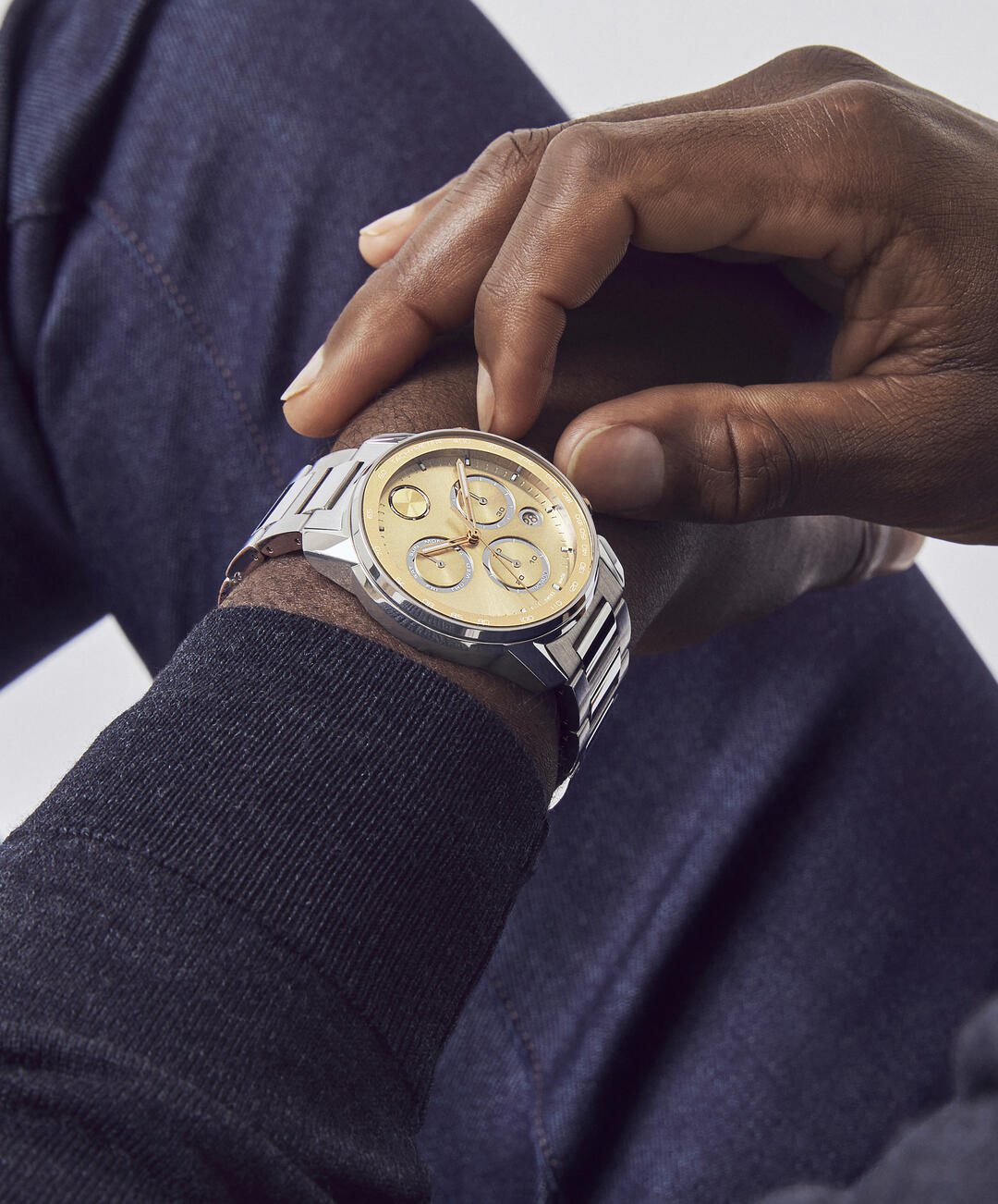 Movado Bold Verso 44mm Two-Tone Chronograph