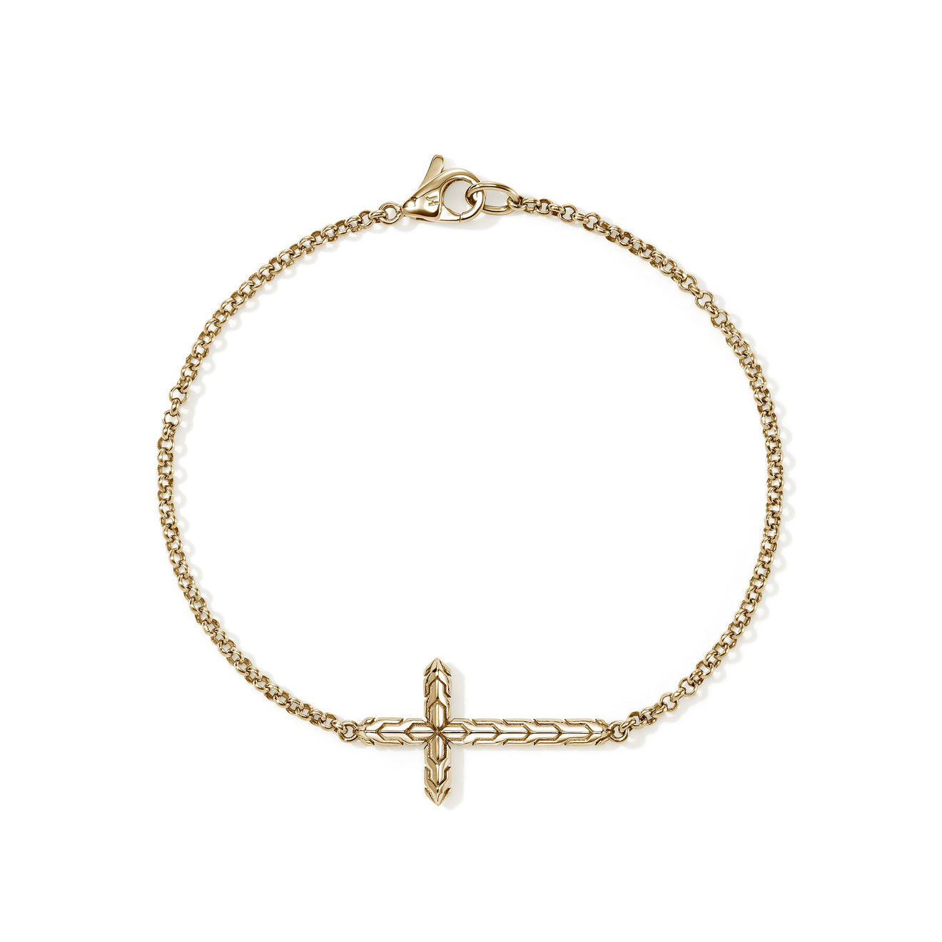 John Hardy Essentials Gold Cross Bracelet